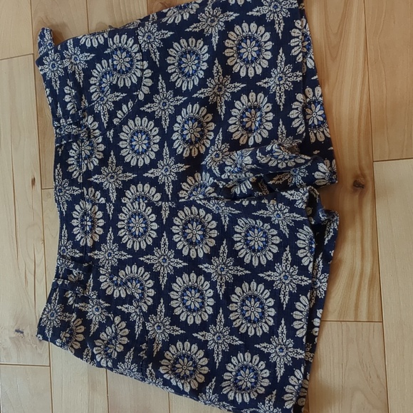 Anthropology Elevenses boho meets dress shorts cotton/linen weave - Picture 10 of 12